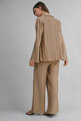 KAZHA PLEATED SHIRTS AND LONG PANTS SET