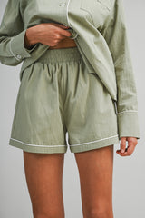 SAYLOR LONG SLEEVE SHIRT AND SHORTS SET