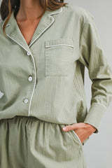 SAYLOR LONG SLEEVE SHIRT AND SHORTS SET
