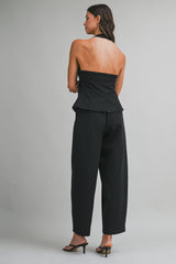 KRISSA HALTER NECK TAILORED TOP AND TROUSER SET
