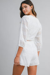 OAKLEE EMBROIDERY TOP AND SHORTS SET