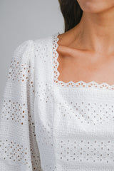 OAKLEE EMBROIDERY TOP AND SHORTS SET