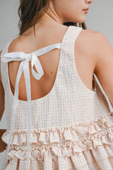 SHILOH RUFFLED HEM TOP AND BUBBLE HEM SKIRT SET