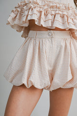 SHILOH RUFFLED HEM TOP AND BUBBLE HEM SKIRT SET