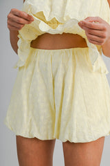 FIANNA FLORAL EYELET LACE TOP AND SHORTS SET