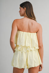 FIANNA FLORAL EYELET LACE TOP AND SHORTS SET