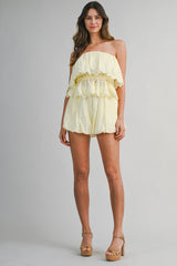 FIANNA FLORAL EYELET LACE TOP AND SHORTS SET