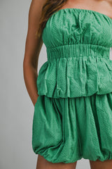 QUINLEY EMBROIDERED TUBE TOP AND SHORTS SET