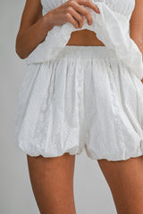 QUINLEY EMBROIDERED TUBE TOP AND SHORTS SET
