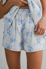 LRIE FLORAL PRINTED TOP AND SHORTS SET