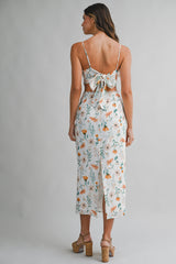 URSULA FLORAL BACK BOW TOP AND SKIRT SET