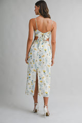 URSULA FLORAL BACK BOW TOP AND SKIRT SET
