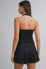 AVELINE HALTER NECK TOP AND SKORT SET