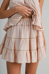 EMBERLY HALTER NECK TOP AND MINI SKIRT SET