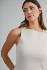EVELYNN KNITTED SQUARE NECK TOP AND SHORTS SET