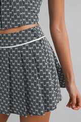 LUELLA EMBROIDERED EYELET TOP AND SKORT SET
