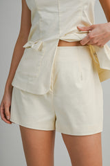 JOYCE COTTON SLEEVELESS TOP AND SHORTS SET