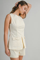 JOYCE COTTON SLEEVELESS TOP AND SHORTS SET