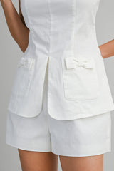 JOYCE COTTON SLEEVELESS TOP AND SHORTS SET