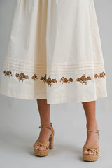 FAWN FLORAL EMBROIDERED TOP & SKIRT SET