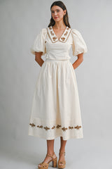 FAWN FLORAL EMBROIDERED TOP & SKIRT SET