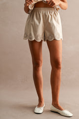 JAINA EMBROIDERED SCALLOP TOP AND SHORTS SET