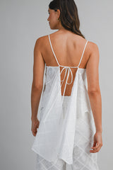 ALAIA EMBROIDERED EYELET TOP AND PANTS SET