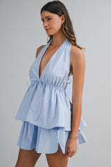 ILA HALTER TOP AND MINI SKIRT SET