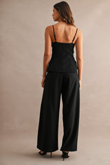 EZRA RUCHED TOP AND SIDE PINTUCK PANTS