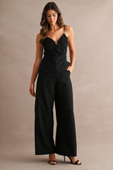 EZRA RUCHED TOP AND SIDE PINTUCK PANTS
