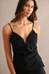 EZRA RUCHED TOP AND SIDE PINTUCK PANTS