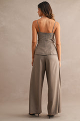 EZRA RUCHED TOP AND SIDE PINTUCK PANTS