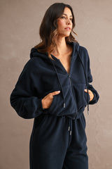 MARIA FLEECE HOODED ZIP UP AND PANTS SET