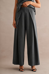 SALLY SIDE TIED TOP AND PLEATED TROUSER SET