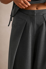 SALLY SIDE TIED TOP AND PLEATED TROUSER SET