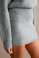 ALLIE RIBBED HALF ZIP MINI SKIRT SET