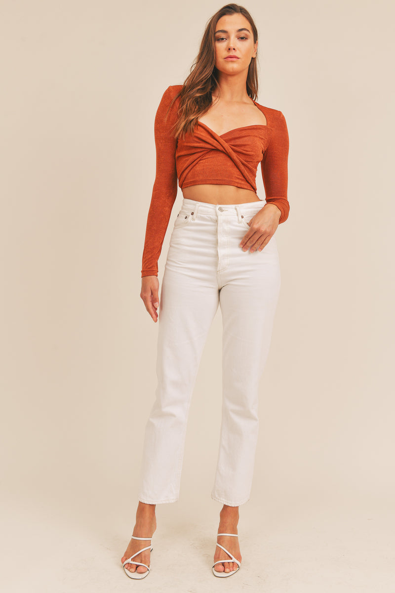 JAYLENE LONG SLEEVE CROP TOP