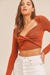 JAYLENE LONG SLEEVE CROP TOP