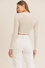 JAYLENE LONG SLEEVE CROP TOP