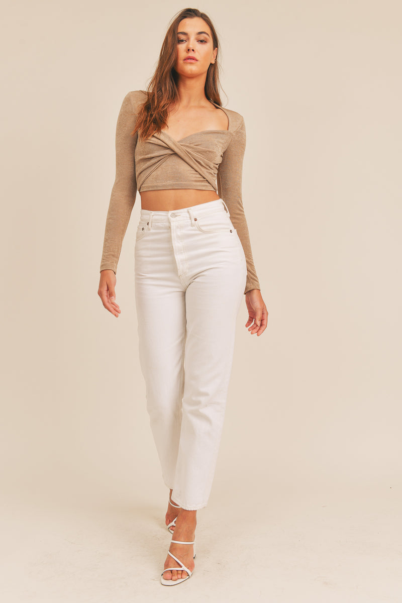 JAYLENE LONG SLEEVE CROP TOP