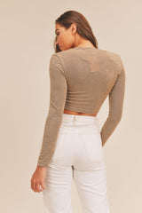 JAYLENE LONG SLEEVE CROP TOP