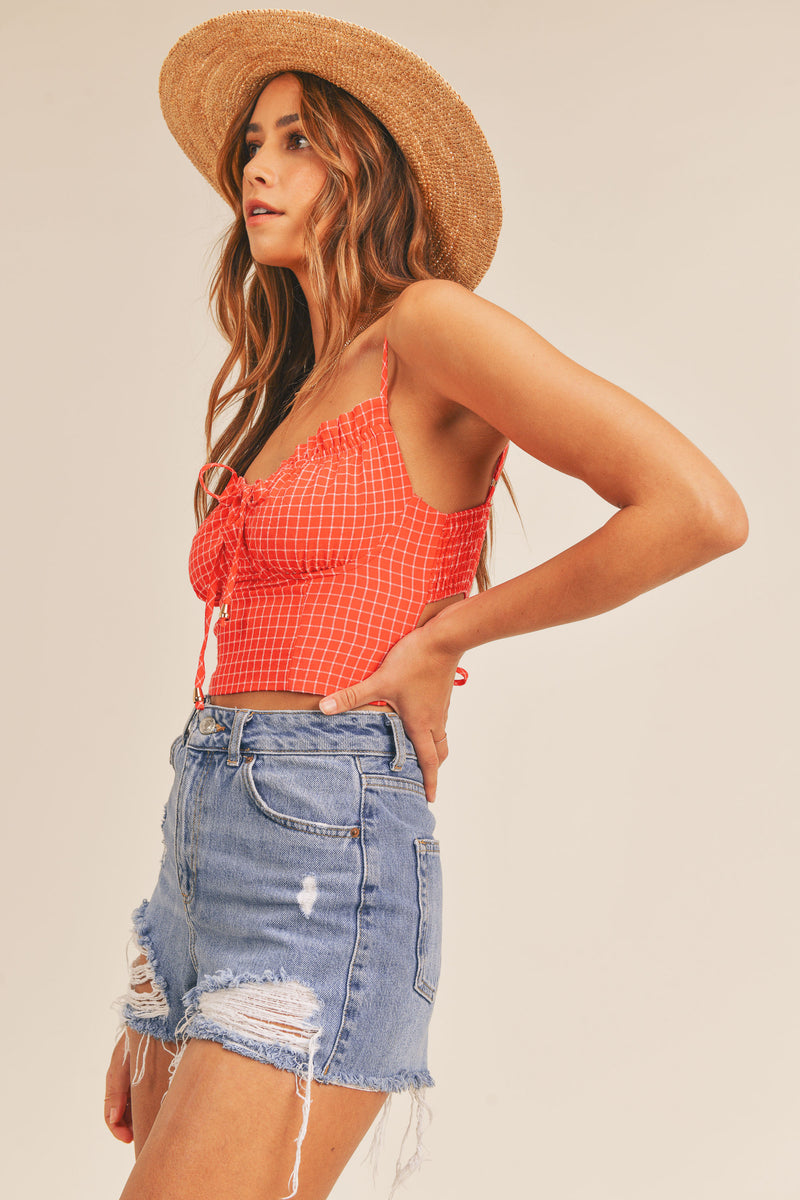 CHANDLER SPAGHETTI STRAP CROP TOP