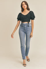 AVELYN  WAIST DRAWSTRING TOP