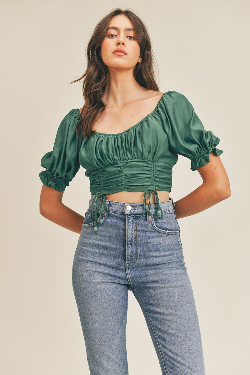 AVELYN  WAIST DRAWSTRING TOP