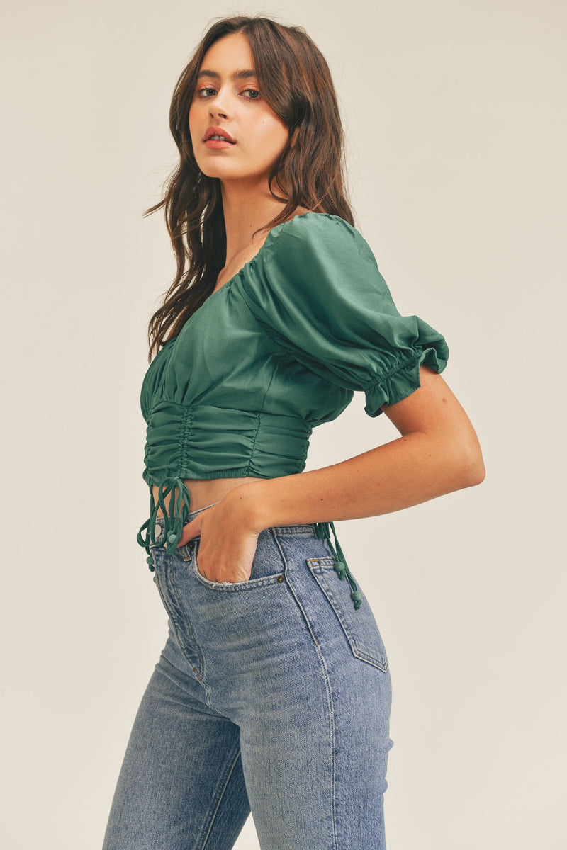 AVELYN  WAIST DRAWSTRING TOP