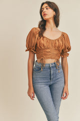 AVELYN  WAIST DRAWSTRING TOP