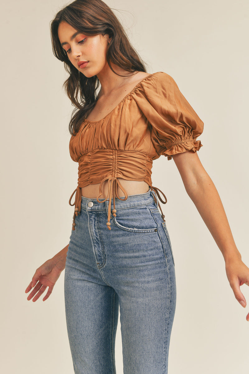 AVELYN  WAIST DRAWSTRING TOP