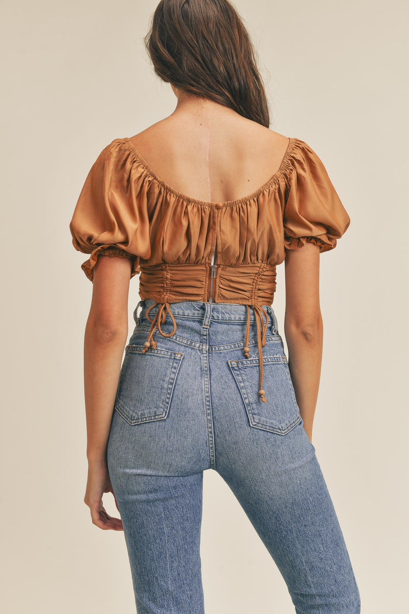 AVELYN  WAIST DRAWSTRING TOP