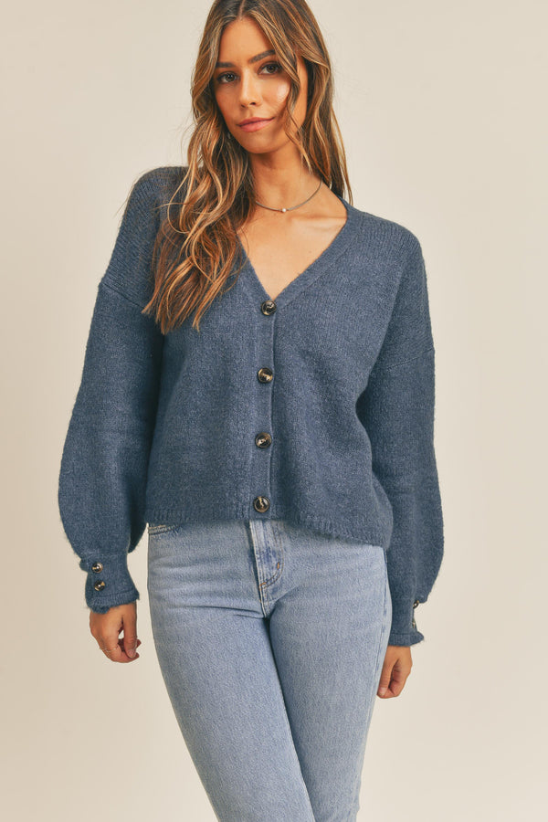 MELANIE V NECK SWEATER CARDIGAN