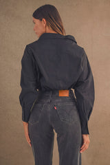 ANGIE OVERWRAP FRONT CROP SHIRTS